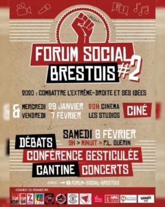 Samedi 8 Février, venue de Thomas Portes dans le cadre du Forum Social Brestois.