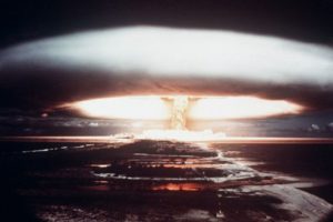 Pour le désarmement nucléaire, le 6 août 2020 au Menez-Hom, 75 ans après les bombardements d’Hiroshima et de Nagasaki.