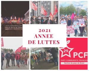 Les militant.e.s communistes de la section du Pays de Brest vous souhaitent une belle année 2021.